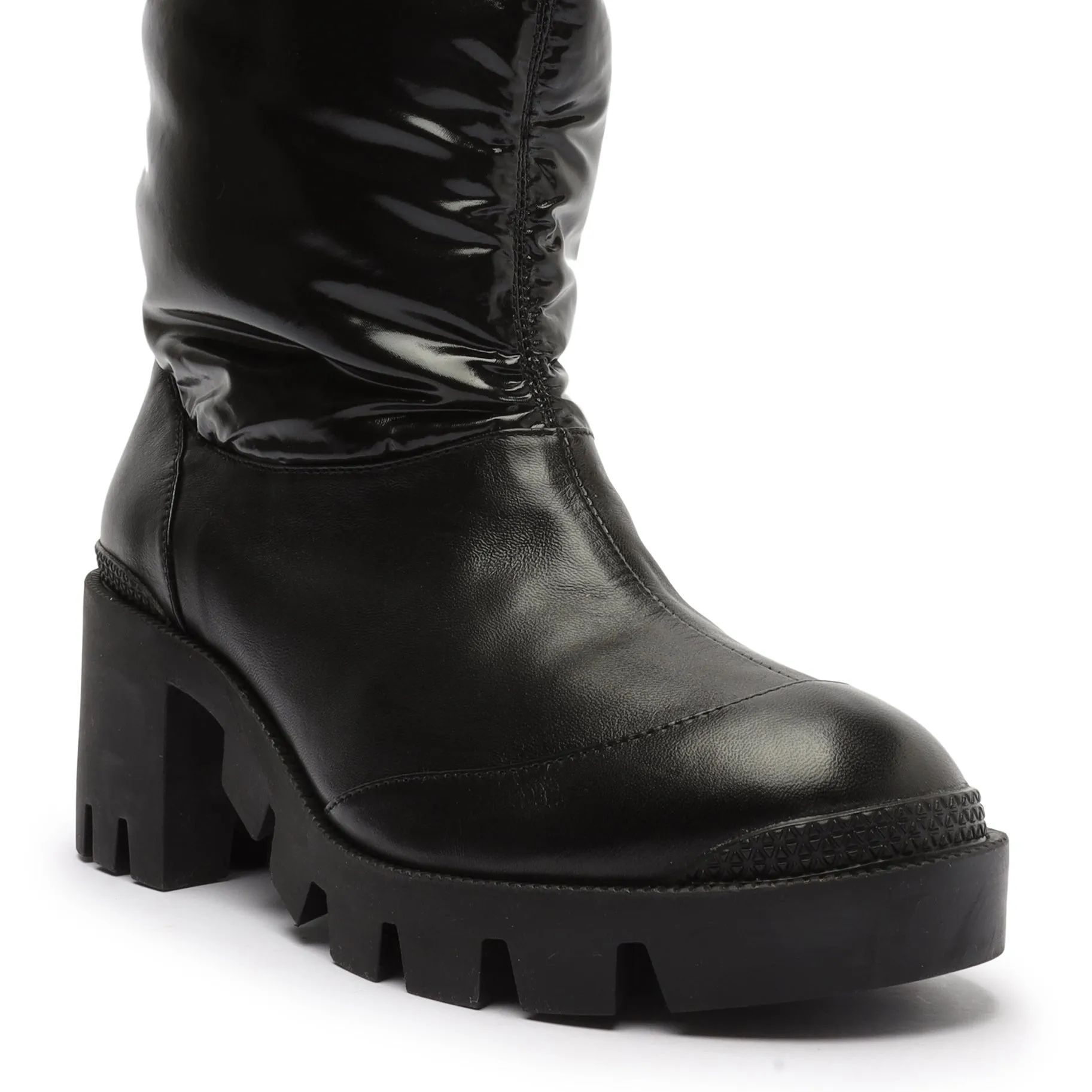 Joseane Up Nylon & Nappa Leather Bootie