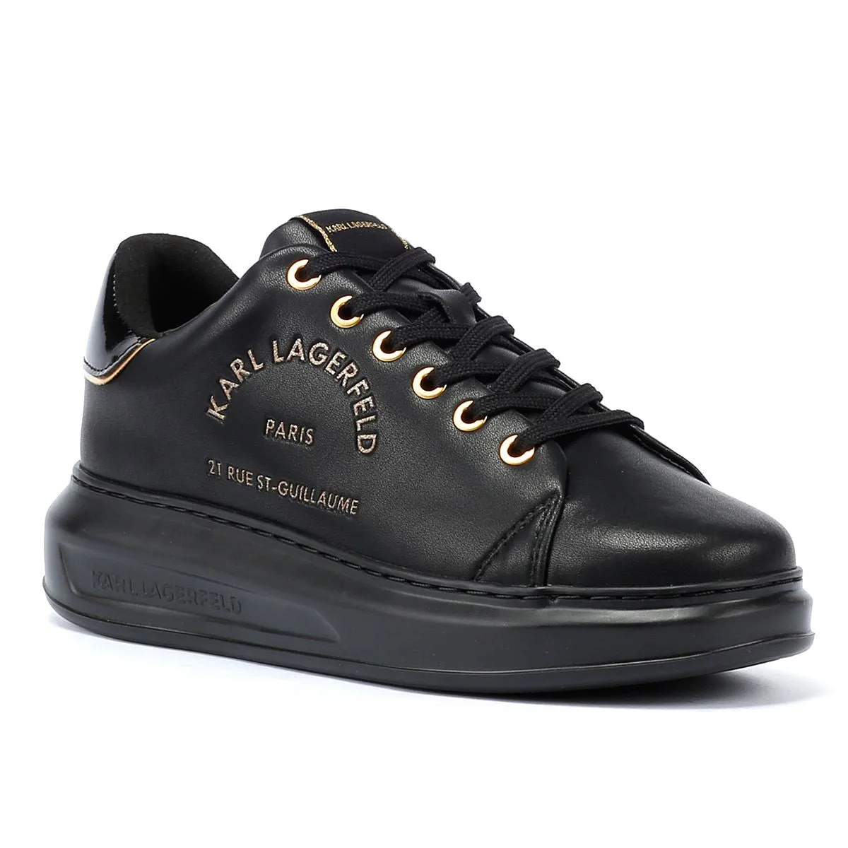 Karl Lagerfeld Kapri Metal Maison Glitter Women's Black/Gold Trainers