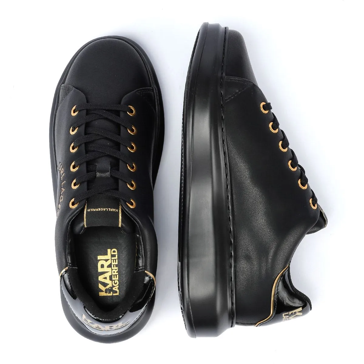 Karl Lagerfeld Kapri Metal Maison Glitter Women's Black/Gold Trainers