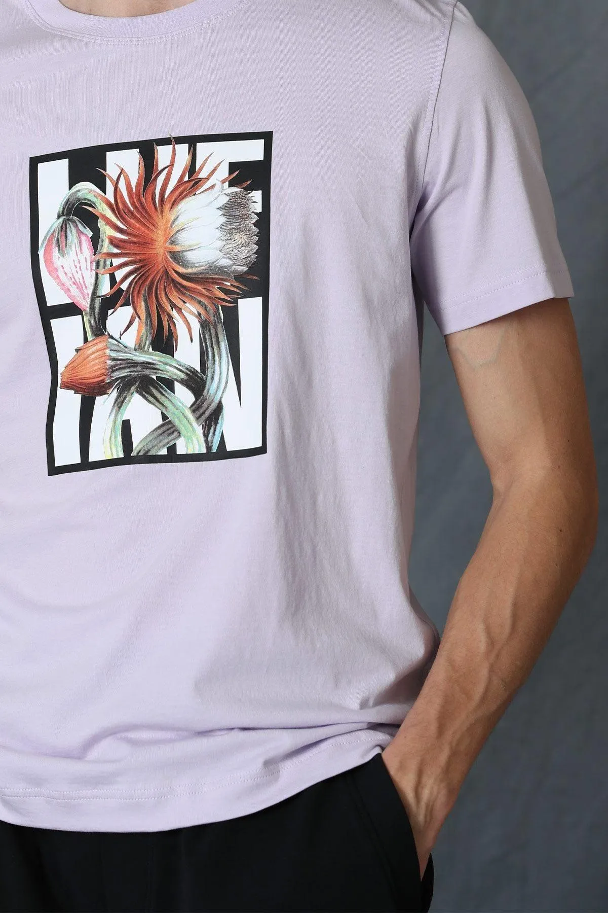 Lavender Blossom Contemporary Print Tee