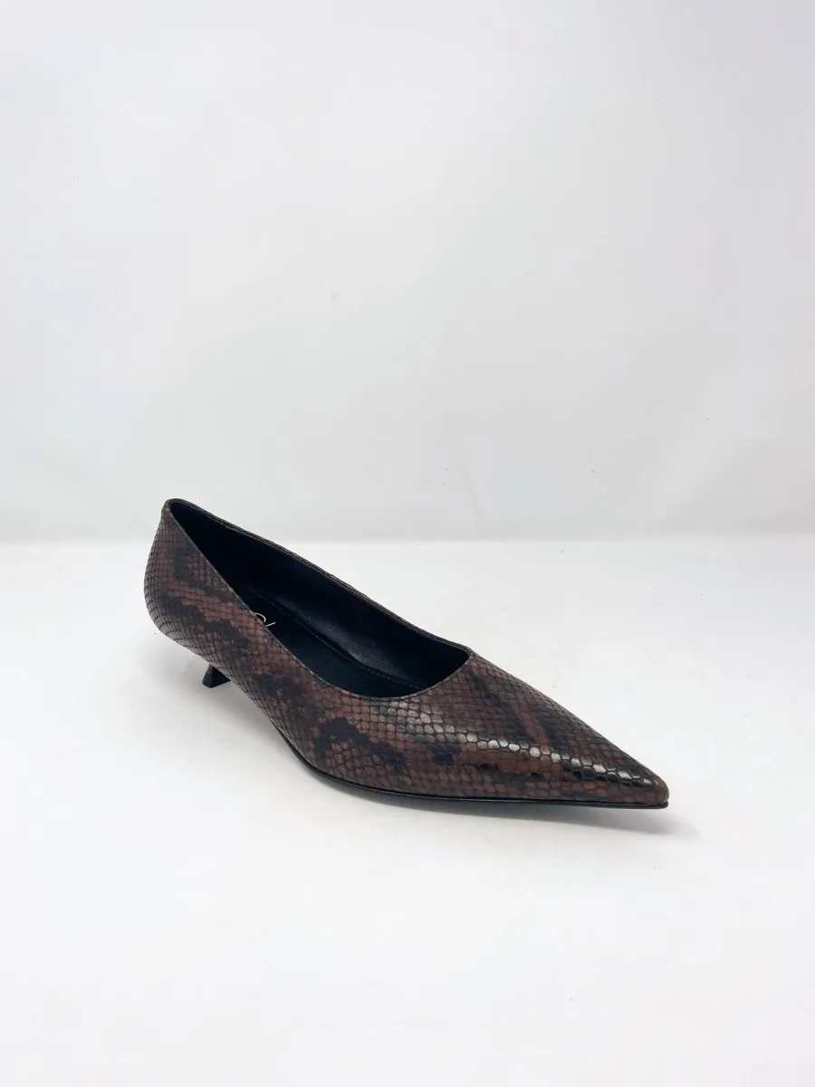 Lenor Pump in Brown/Nero by Attilio Giusti Leombruni