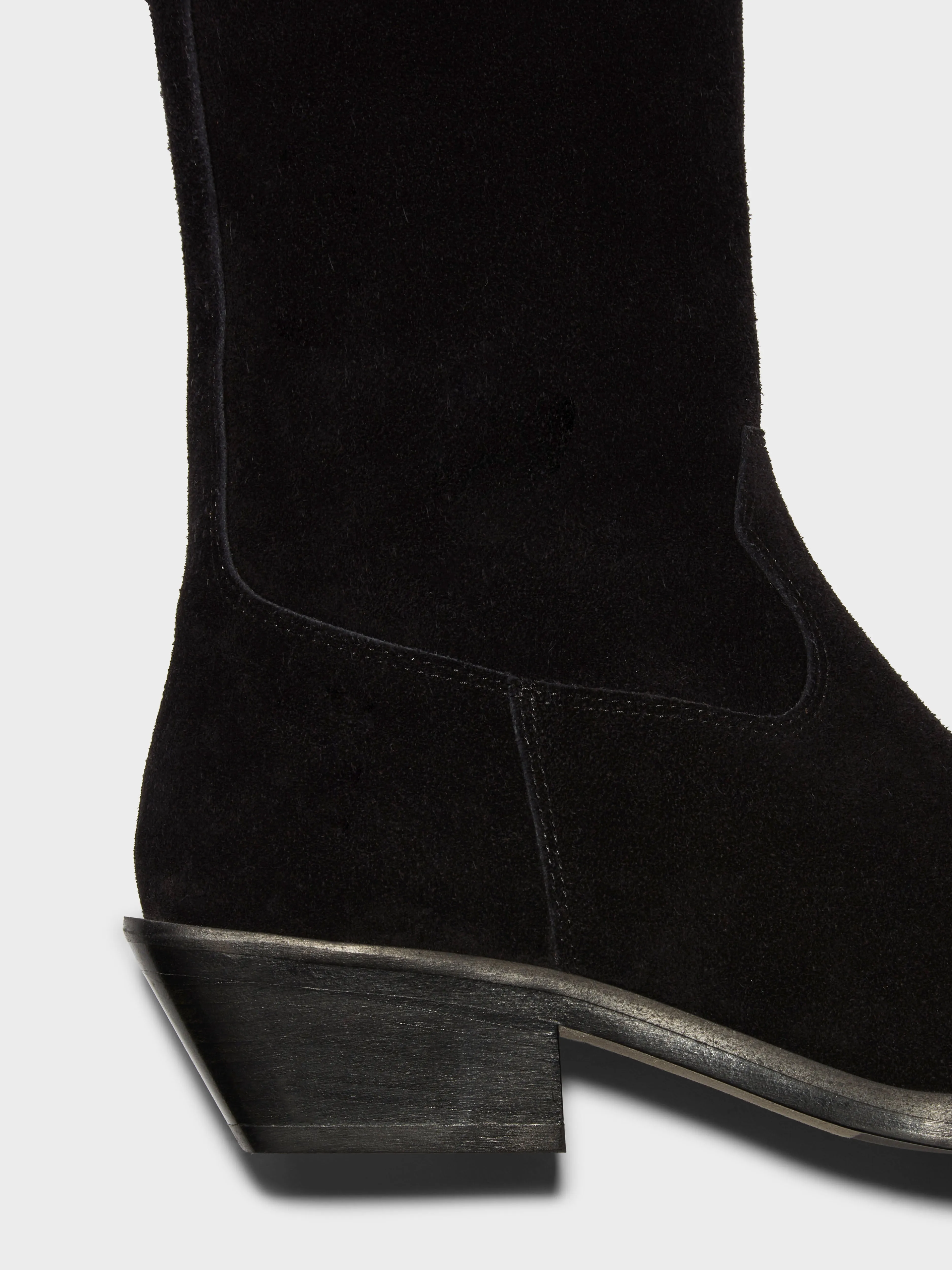 Luis Suede Cowboy Ankle Boots