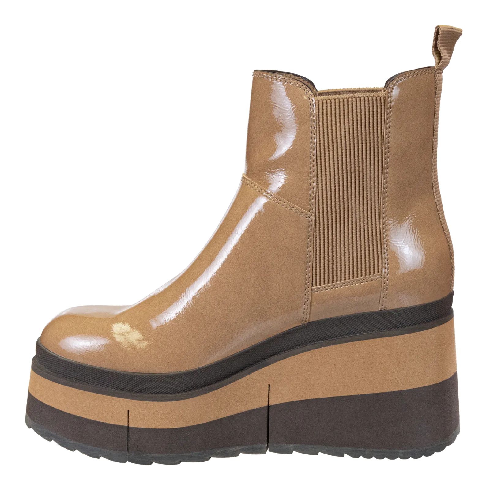 NAKED FEET - GUILD in BEIGE Platform Chelsea Boots