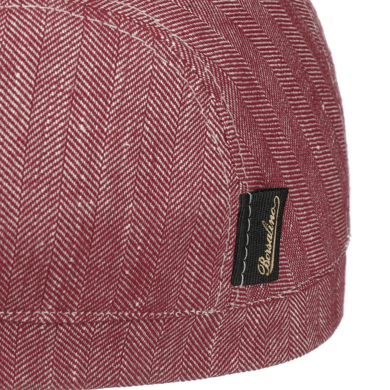 New Herringbone Linen Flat Cap by Borsalino