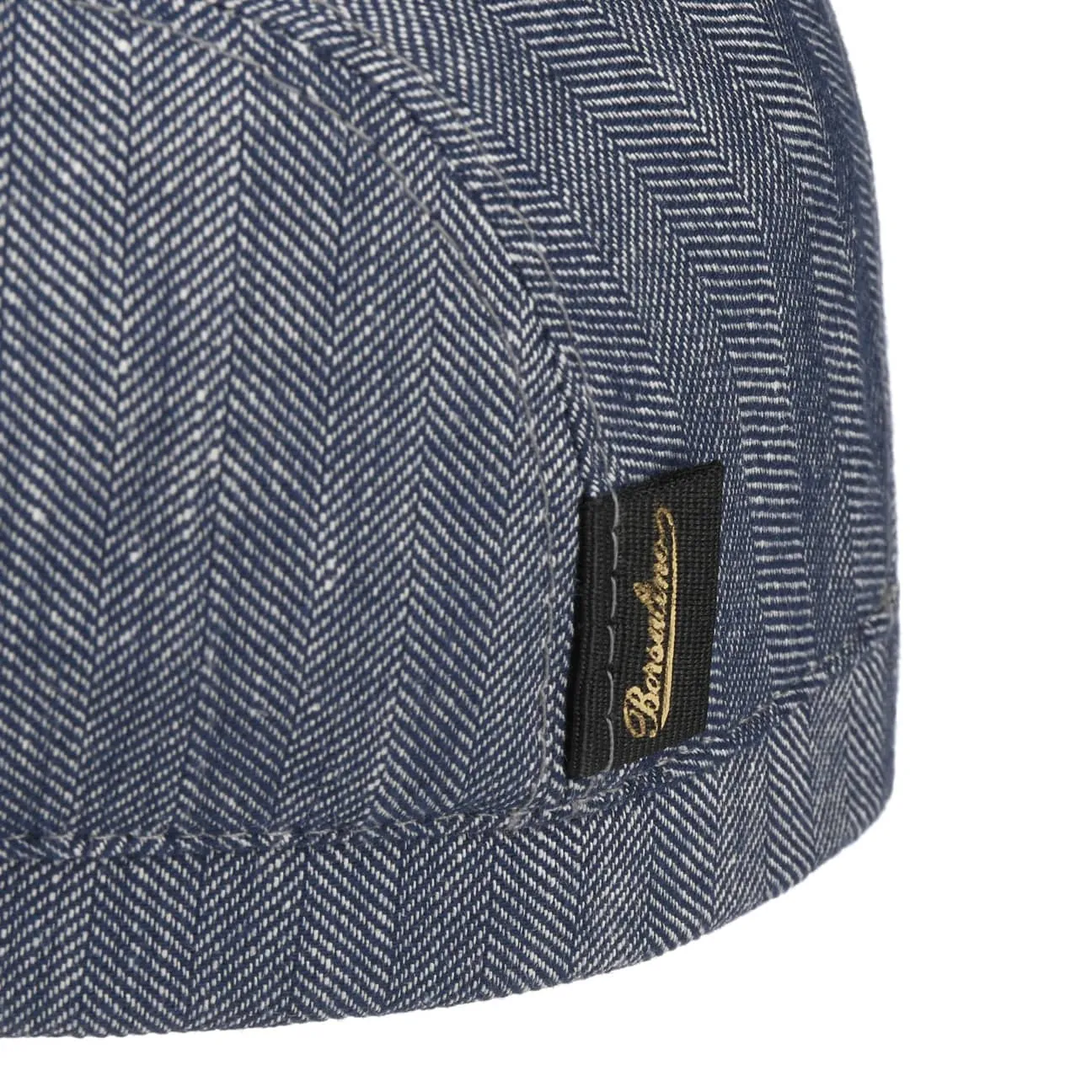 New Herringbone Linen Flat Cap by Borsalino