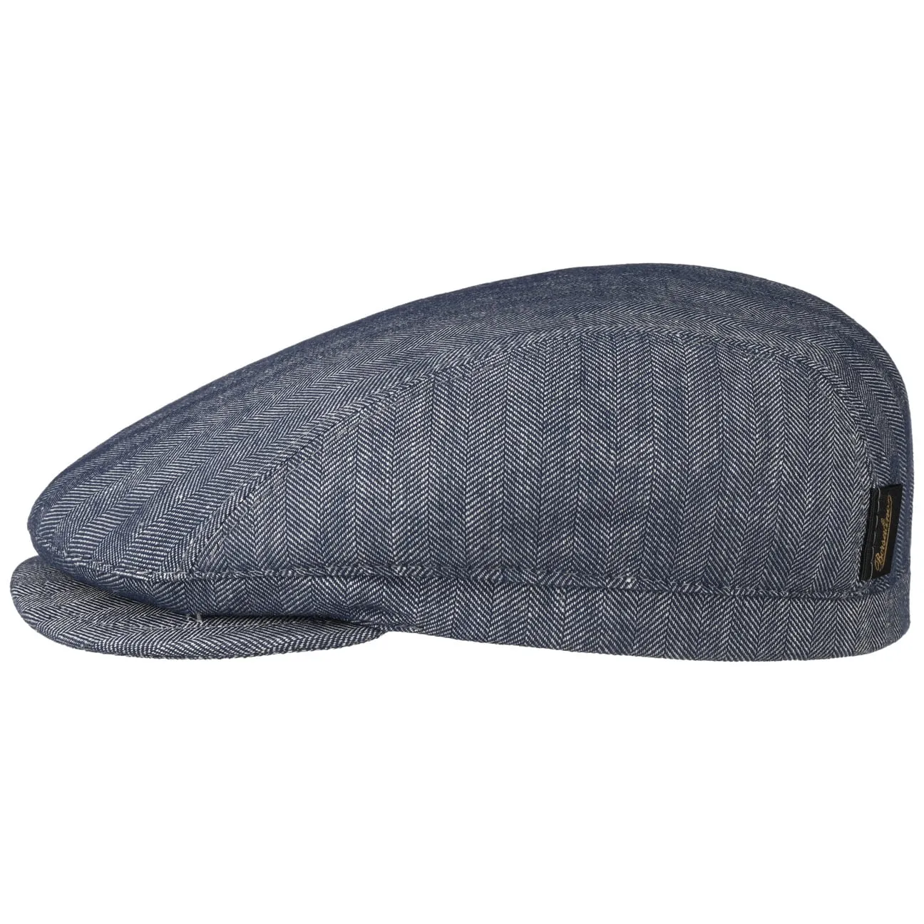 New Herringbone Linen Flat Cap by Borsalino