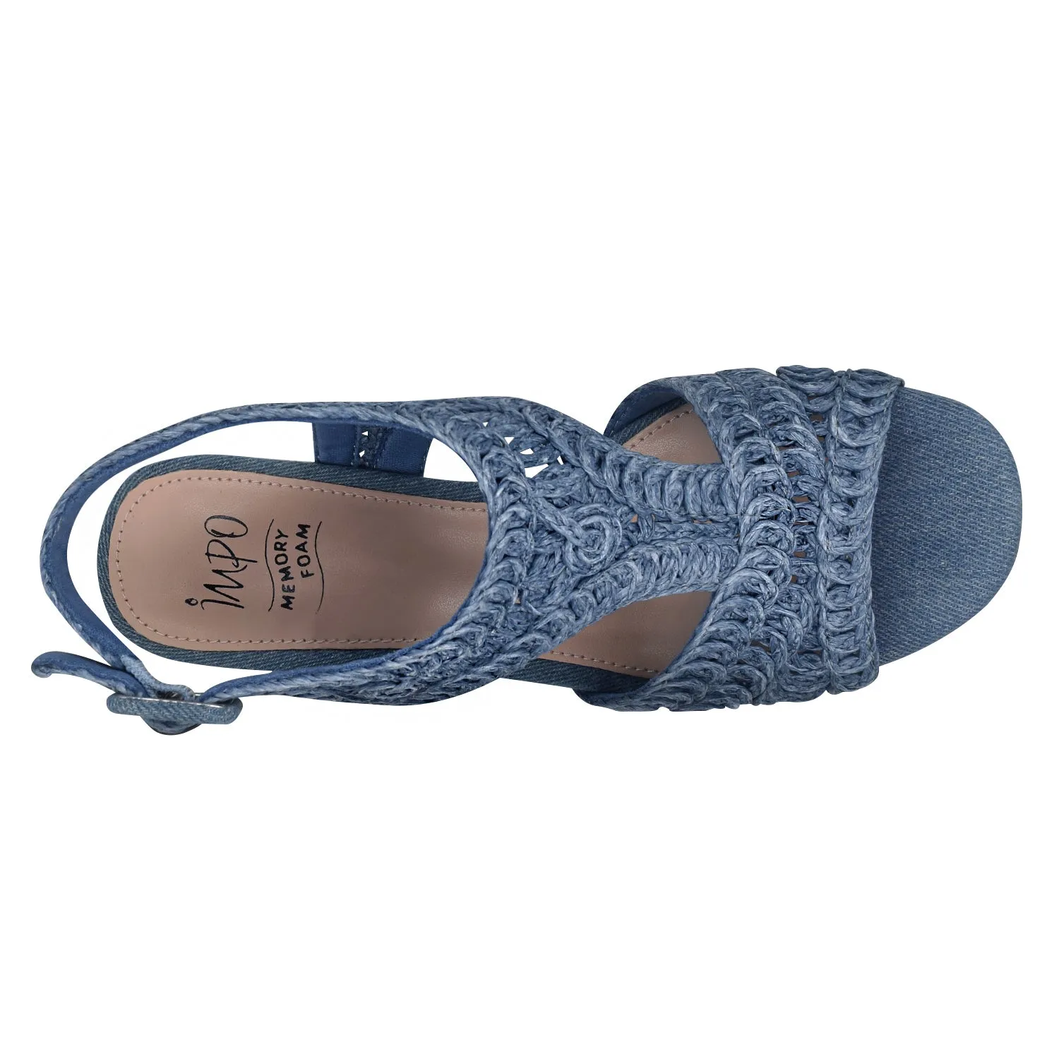 Osanna Woven Raffia Platform Sandal with Memory Foam