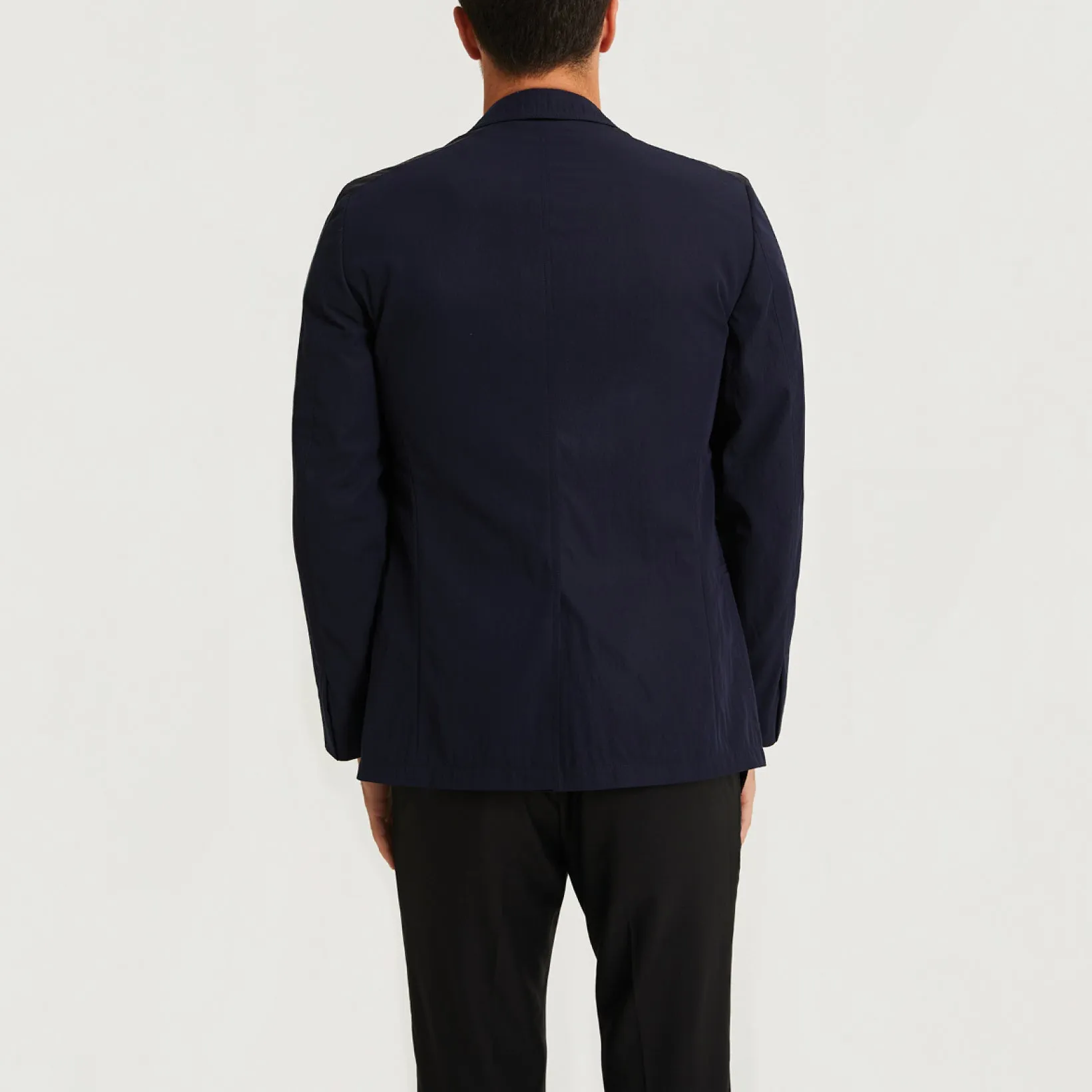 Panelled Sleeve Blazer Navy