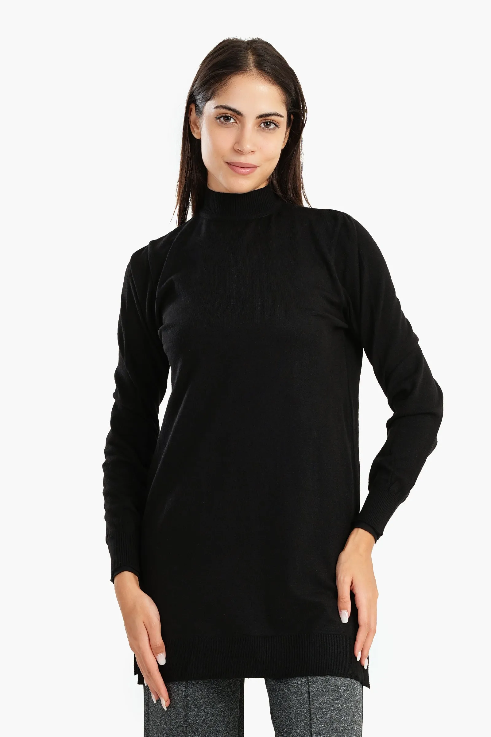 Pullover with High Neck