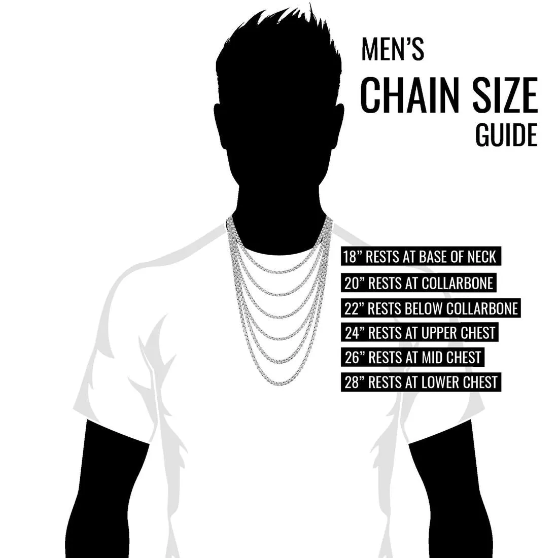 Rope Curv Silver Chain for men