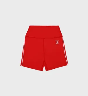 Runner Box Biker Short - Sports Red/White