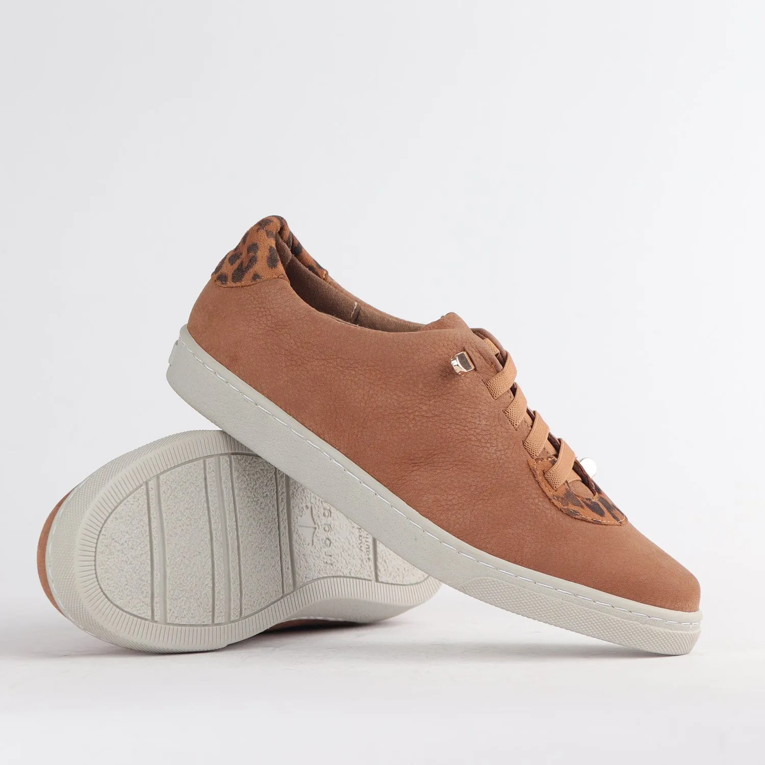 Sneaker with Removable Footbed in Tobacco Multi - 12187