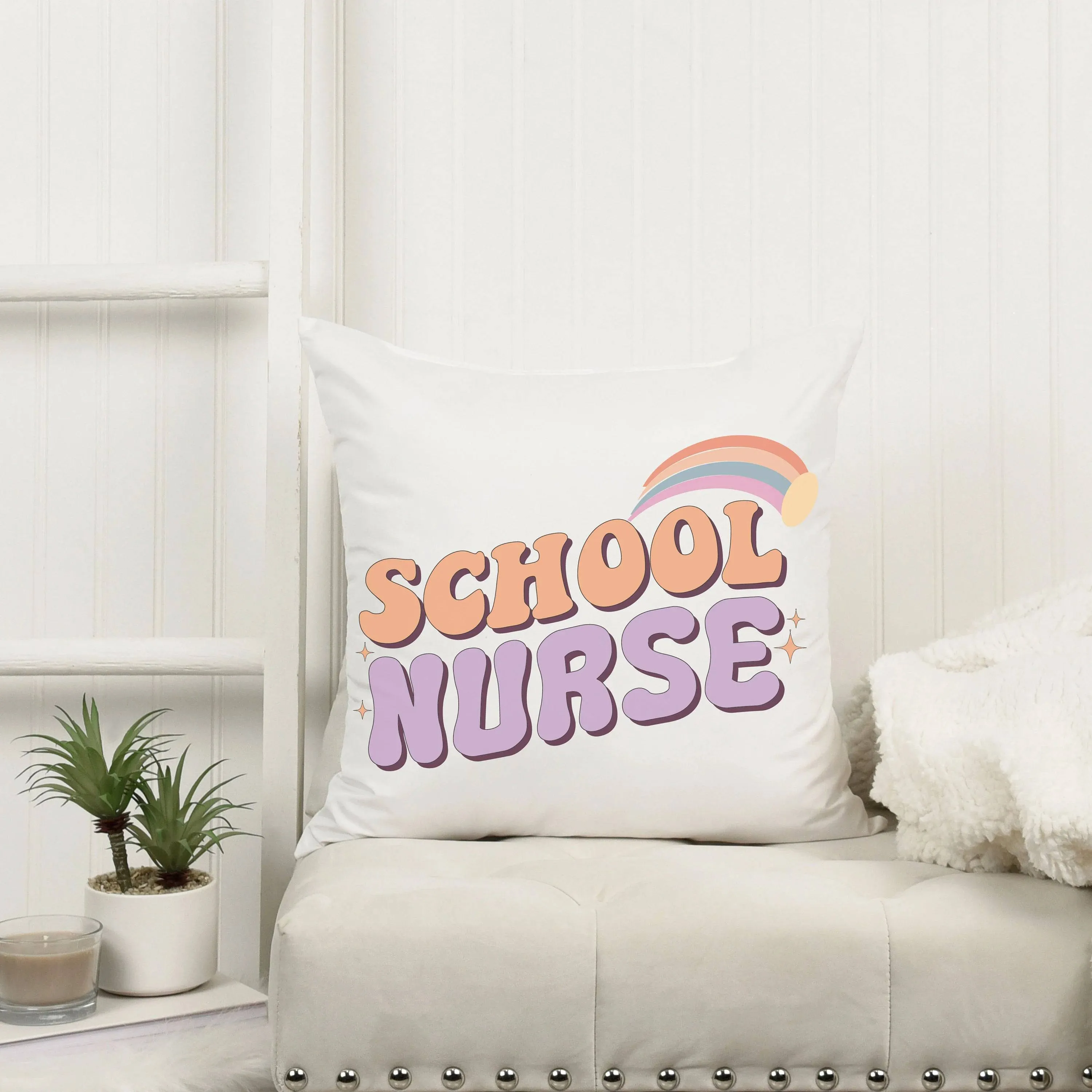 Supportive School Nurse Pillow - Square Cushion for Comfort and Style