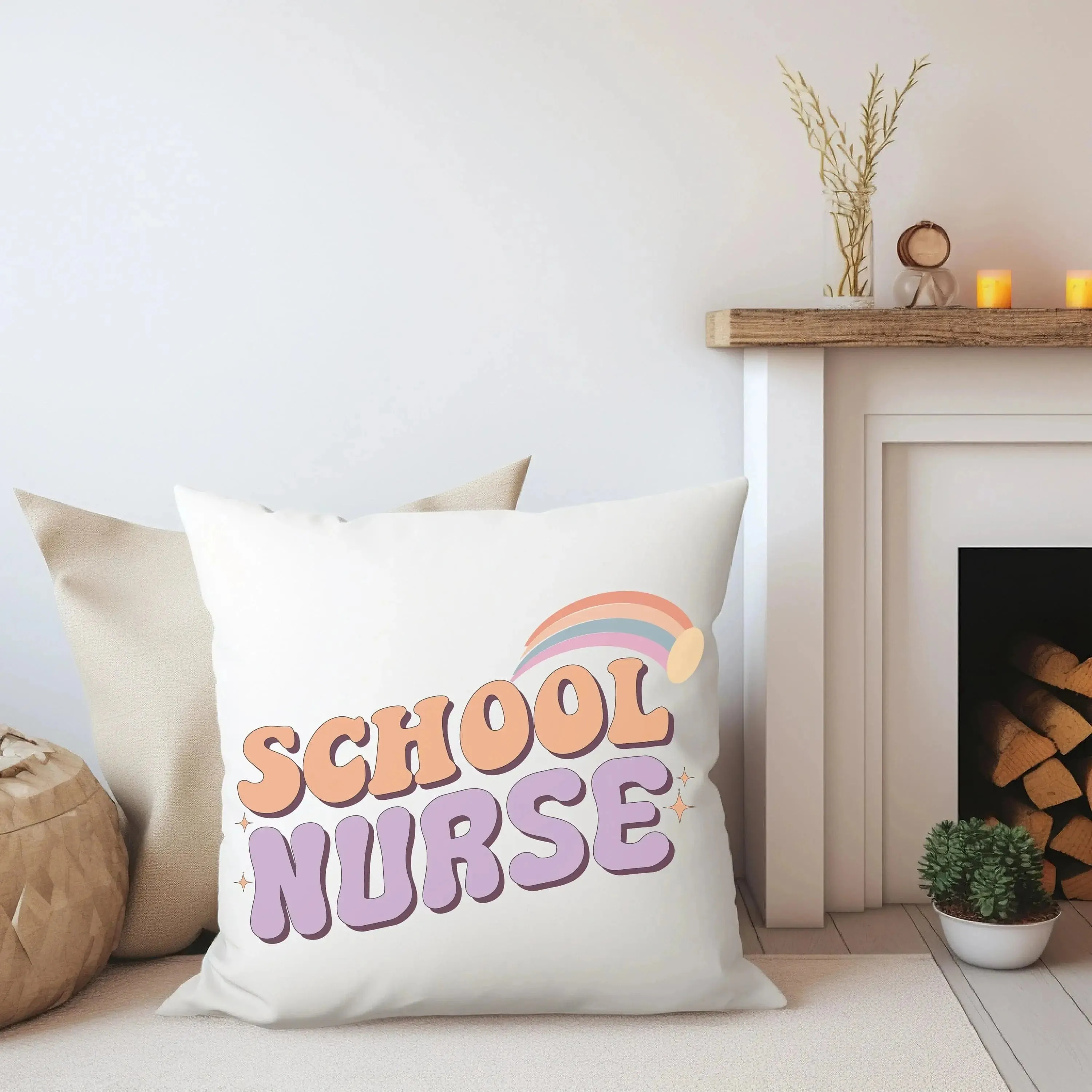 Supportive School Nurse Pillow - Square Cushion for Comfort and Style