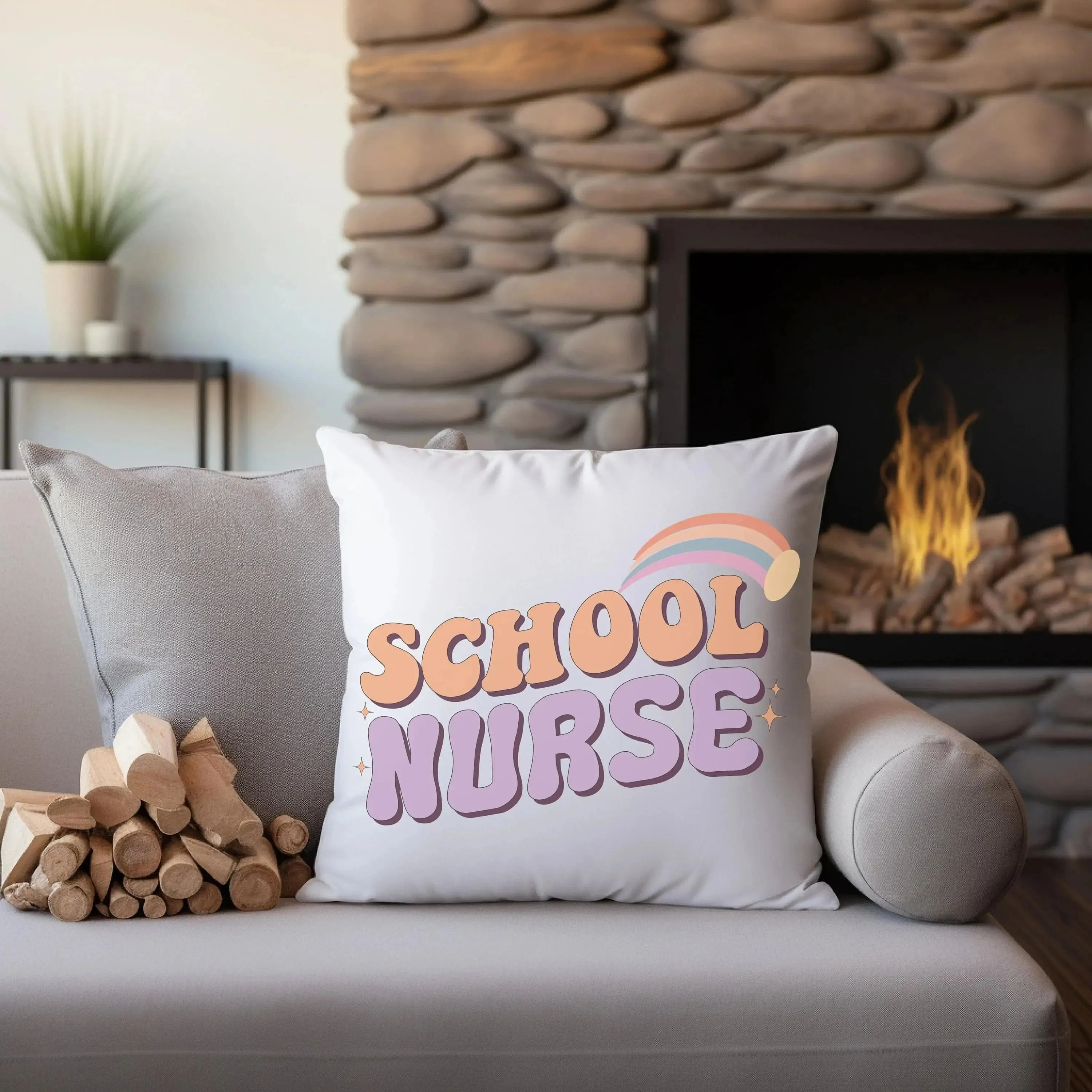 Supportive School Nurse Pillow - Square Cushion for Comfort and Style