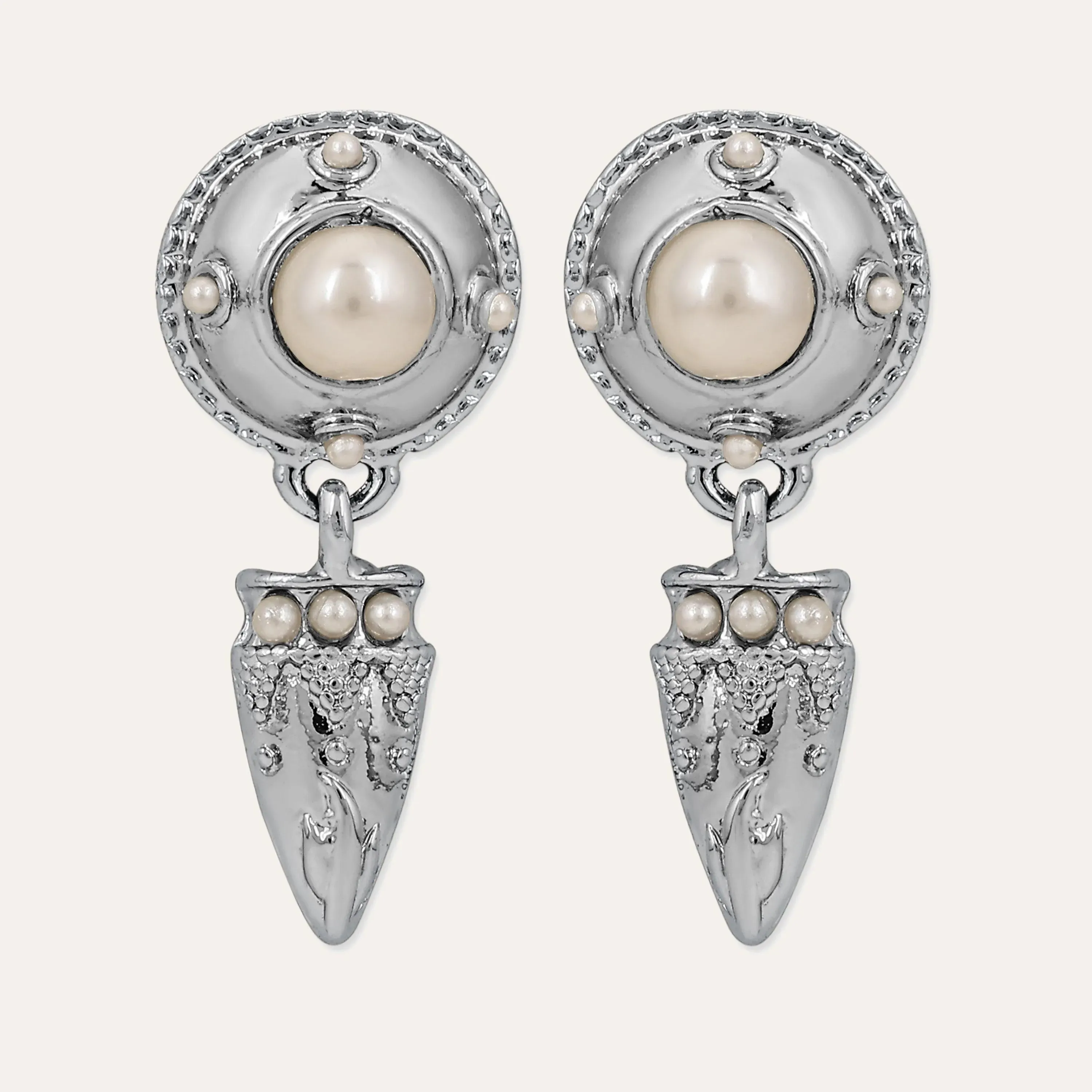 TFC Glamour Nova Silver Plated Dangler Earrings