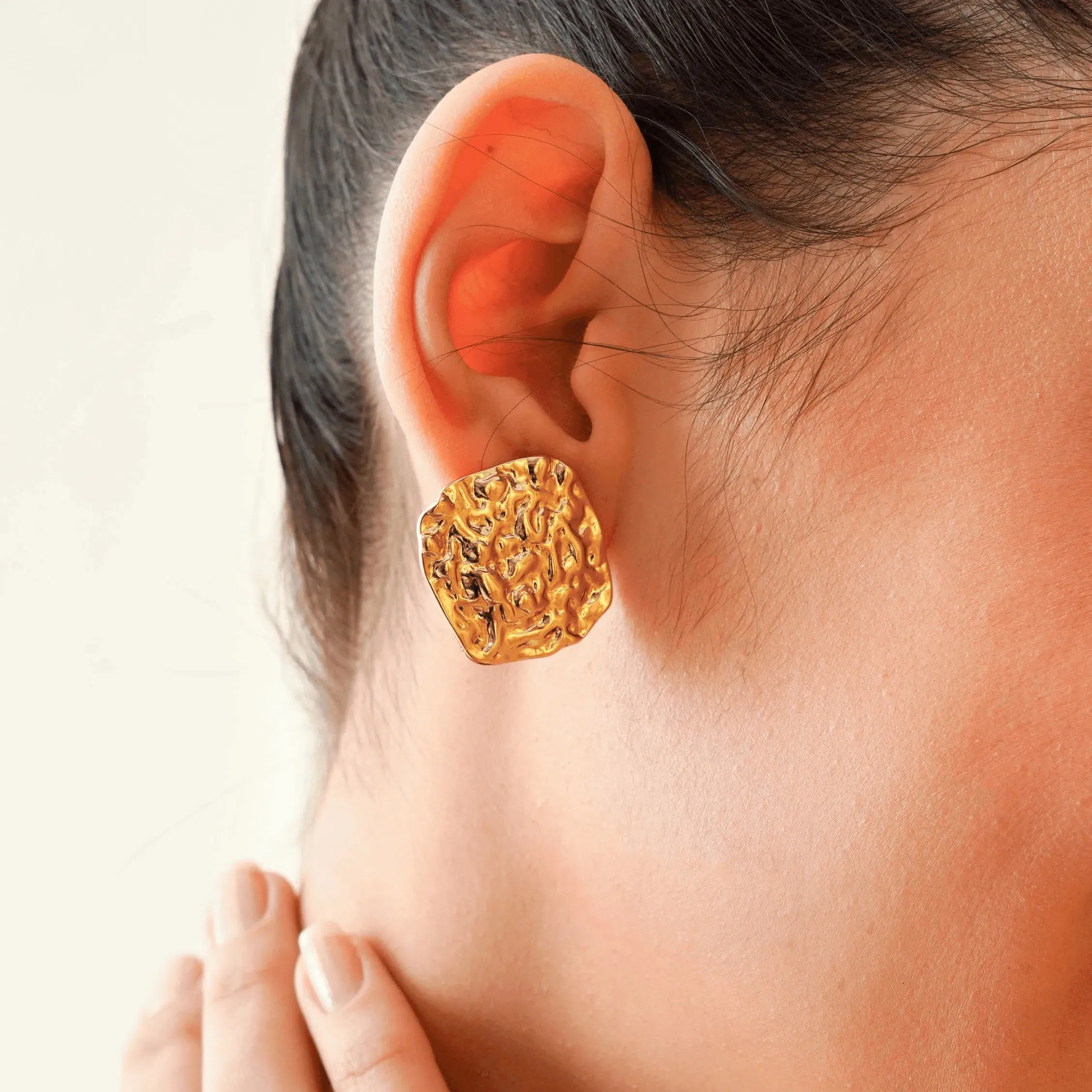 TFC Italian Luxury Gold Plated Stud Earrings