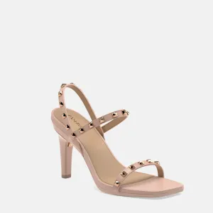 The Miranda - Taupe Blush Leather Stud   Stiletto Heel Kit 4 Taupe Blush-FINAL SALE