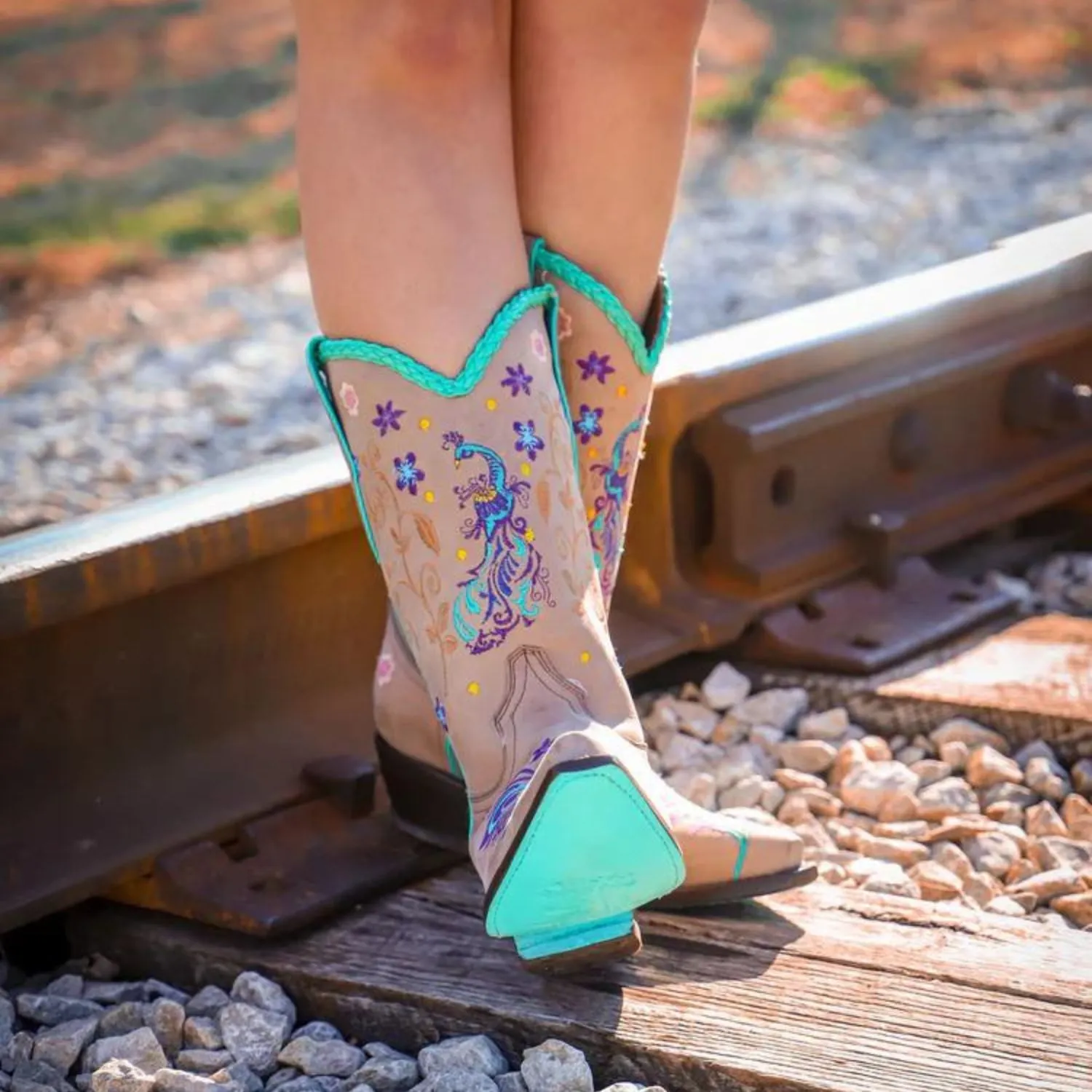 The Peacock Elegance - Women's Western Boots