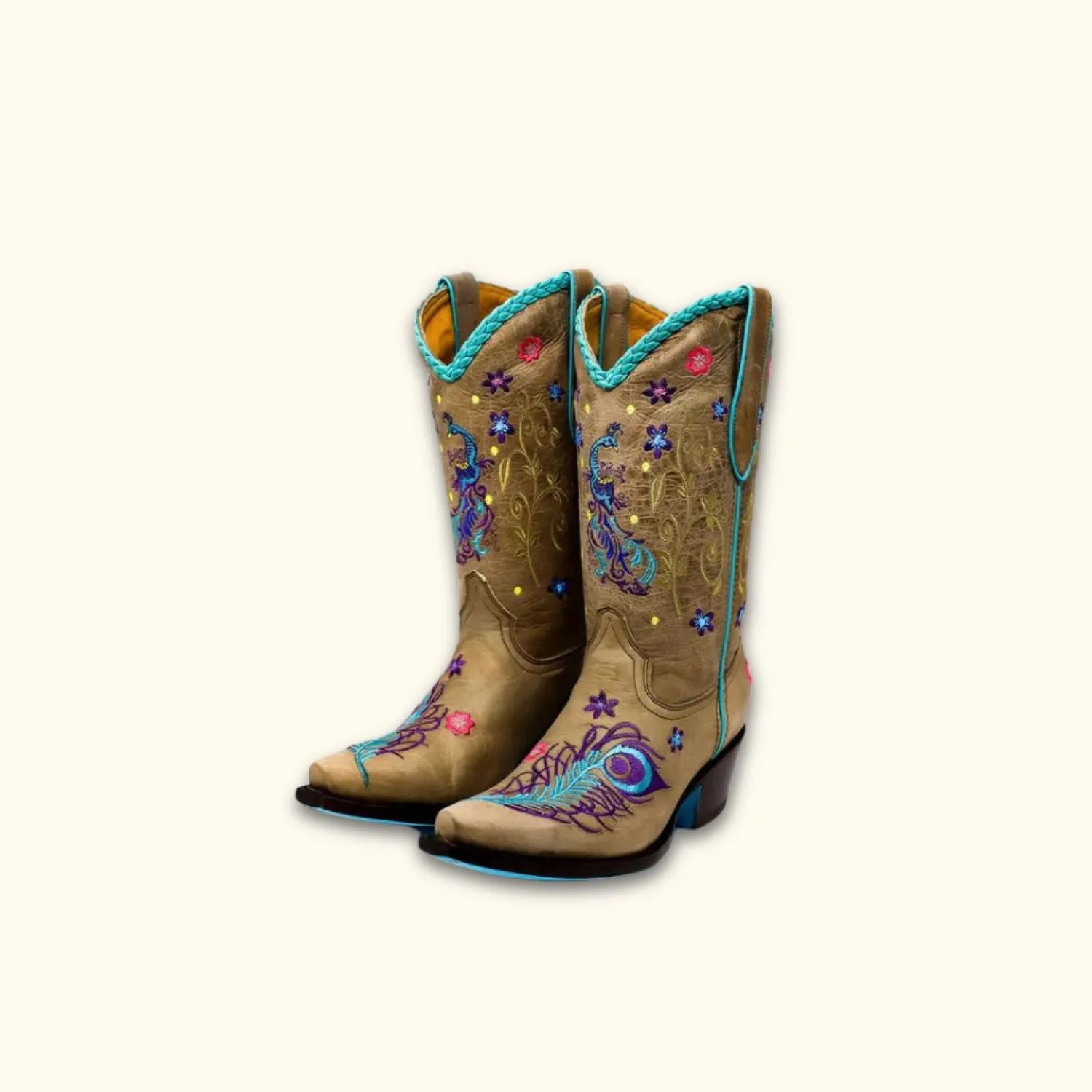 The Peacock Elegance - Women's Western Boots