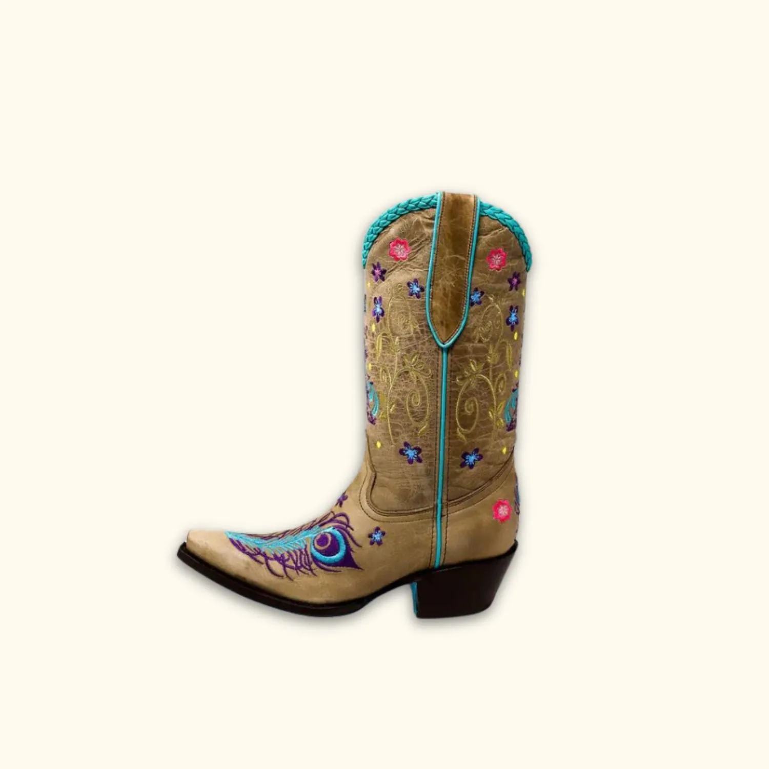 The Peacock Elegance - Women's Western Boots