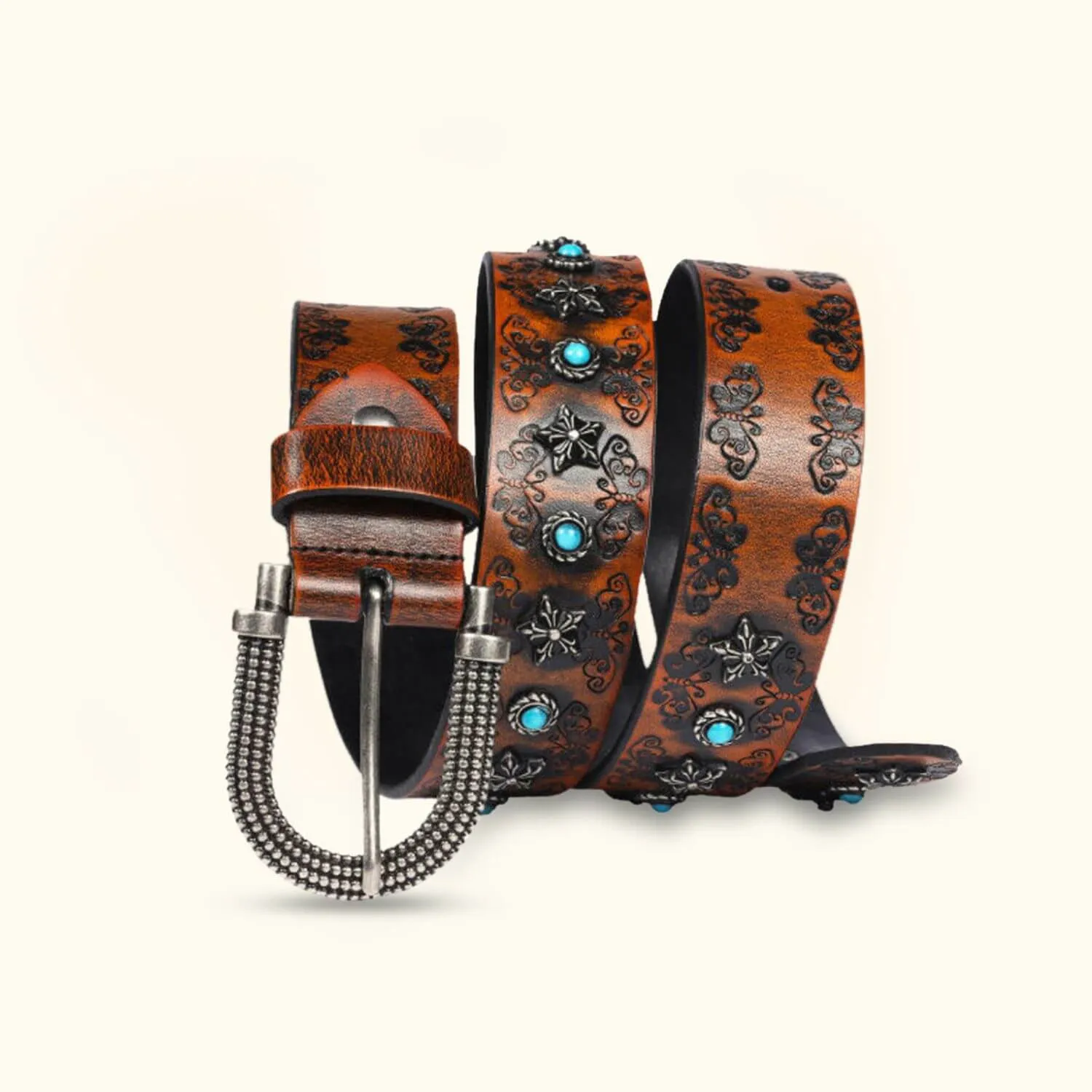 The Rancher's Pride - Turquoise Inlay Belt