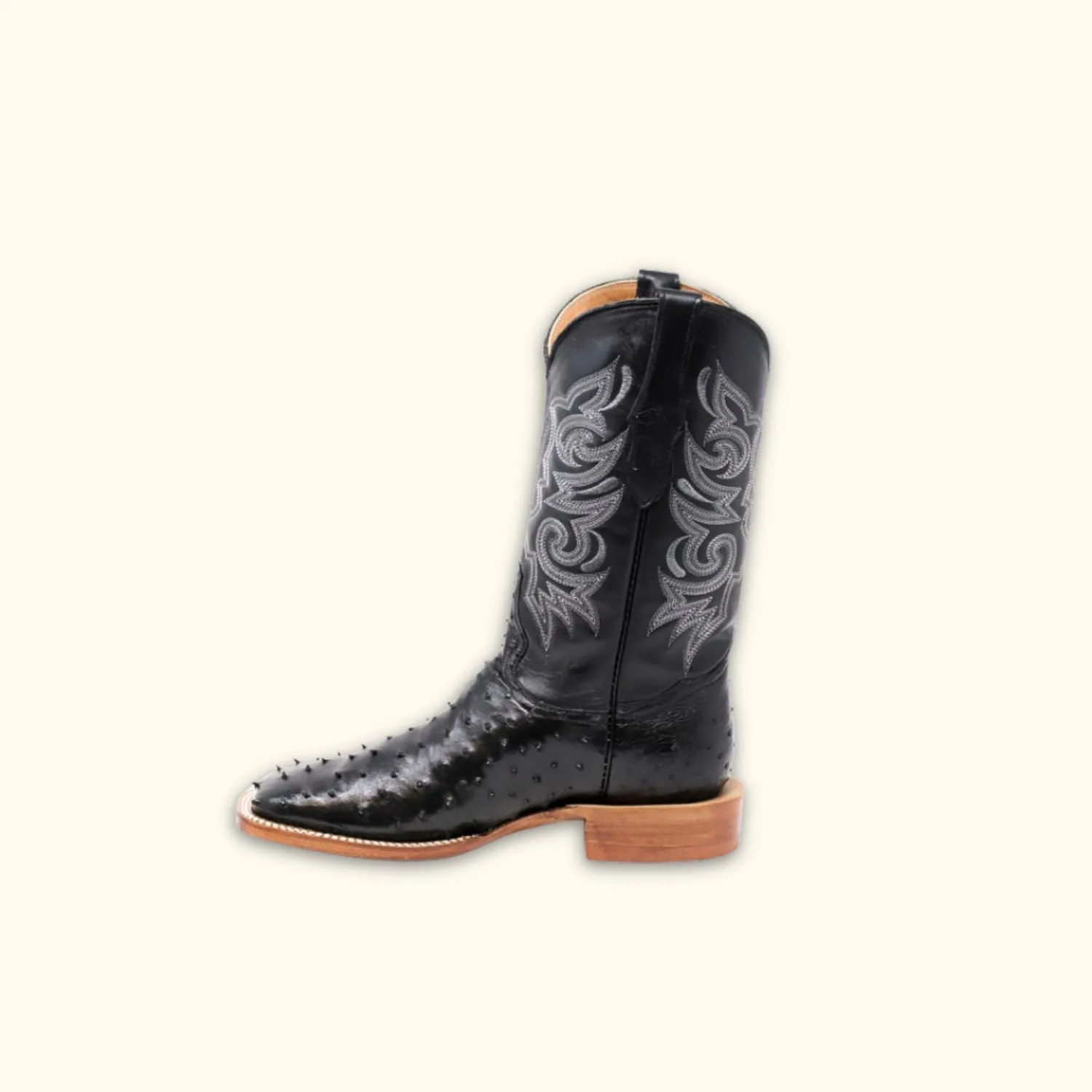 The Rustler Black Western Cowboy Boots