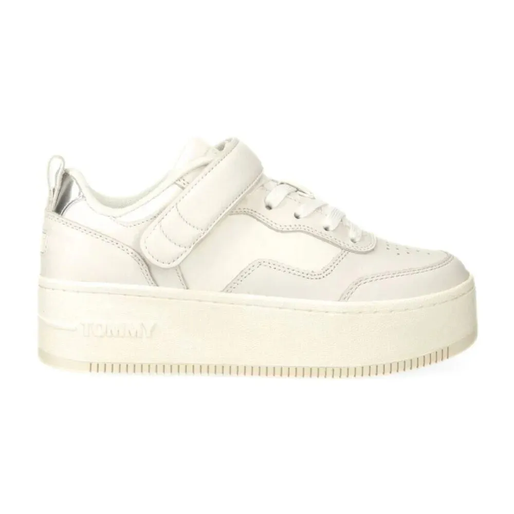 Tommy Hilfiger Jeans TJW Flatform Velcro Trainers Women's - OFFWHTSLV