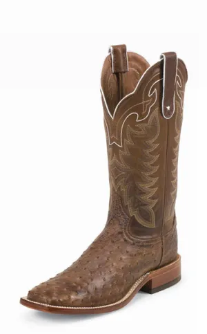 Tony Lama Mens San Saba Chocolate Full Quill Ostrich Boots