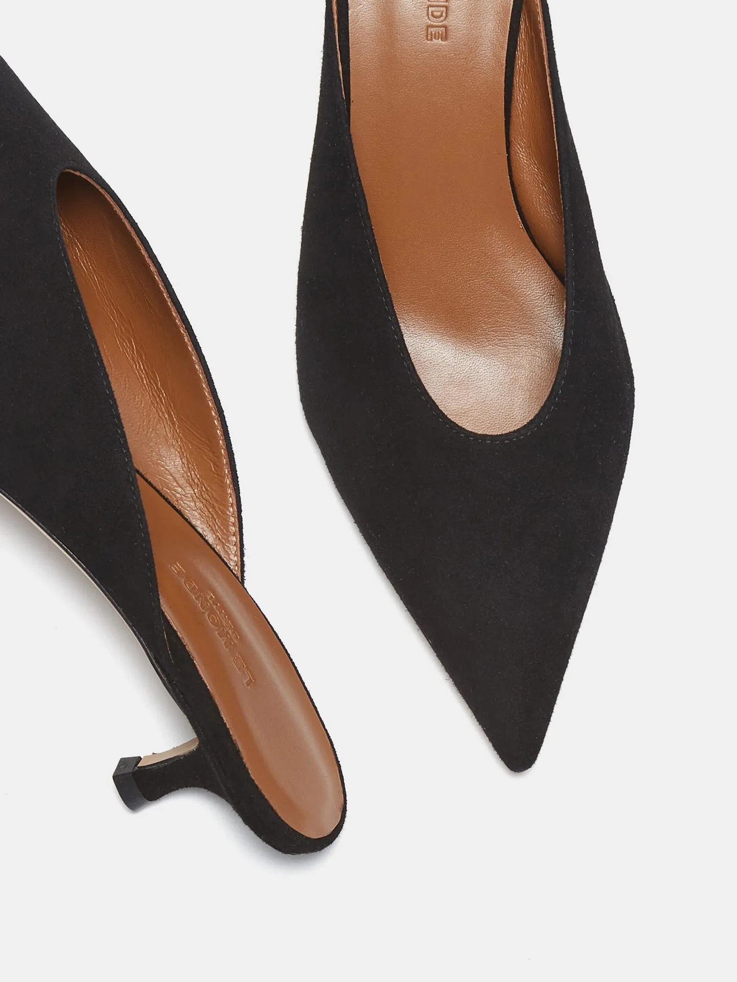 Venetian Kitten Heel / Black Suede