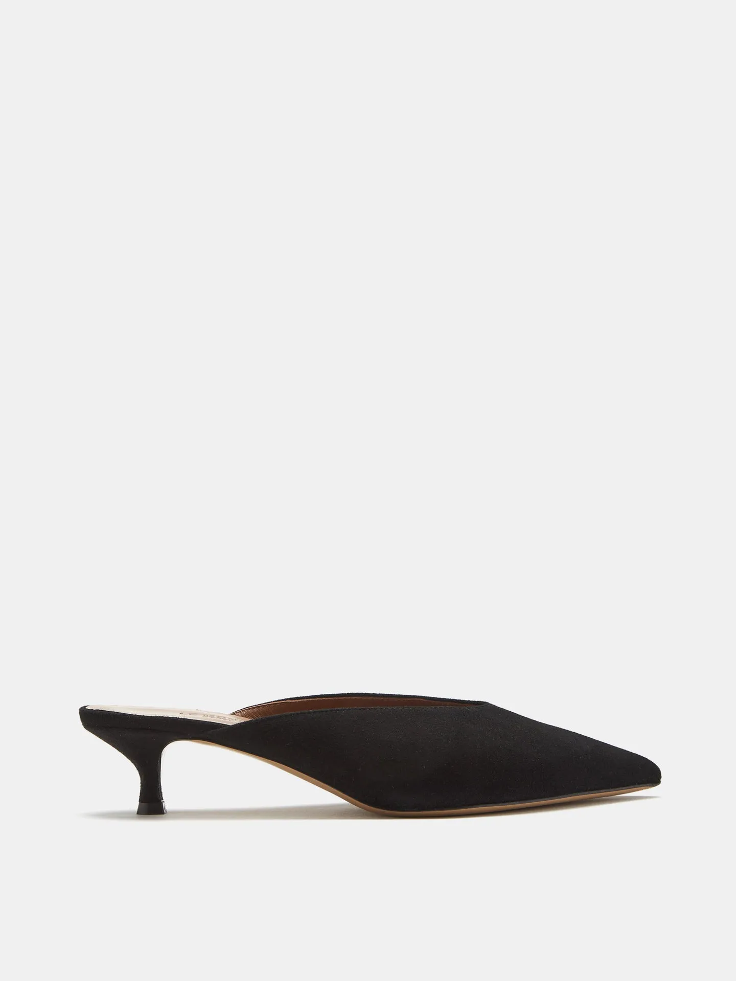 Venetian Kitten Heel / Black Suede