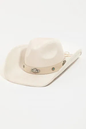 Western Disc Ribbon Strap Cowboy hat