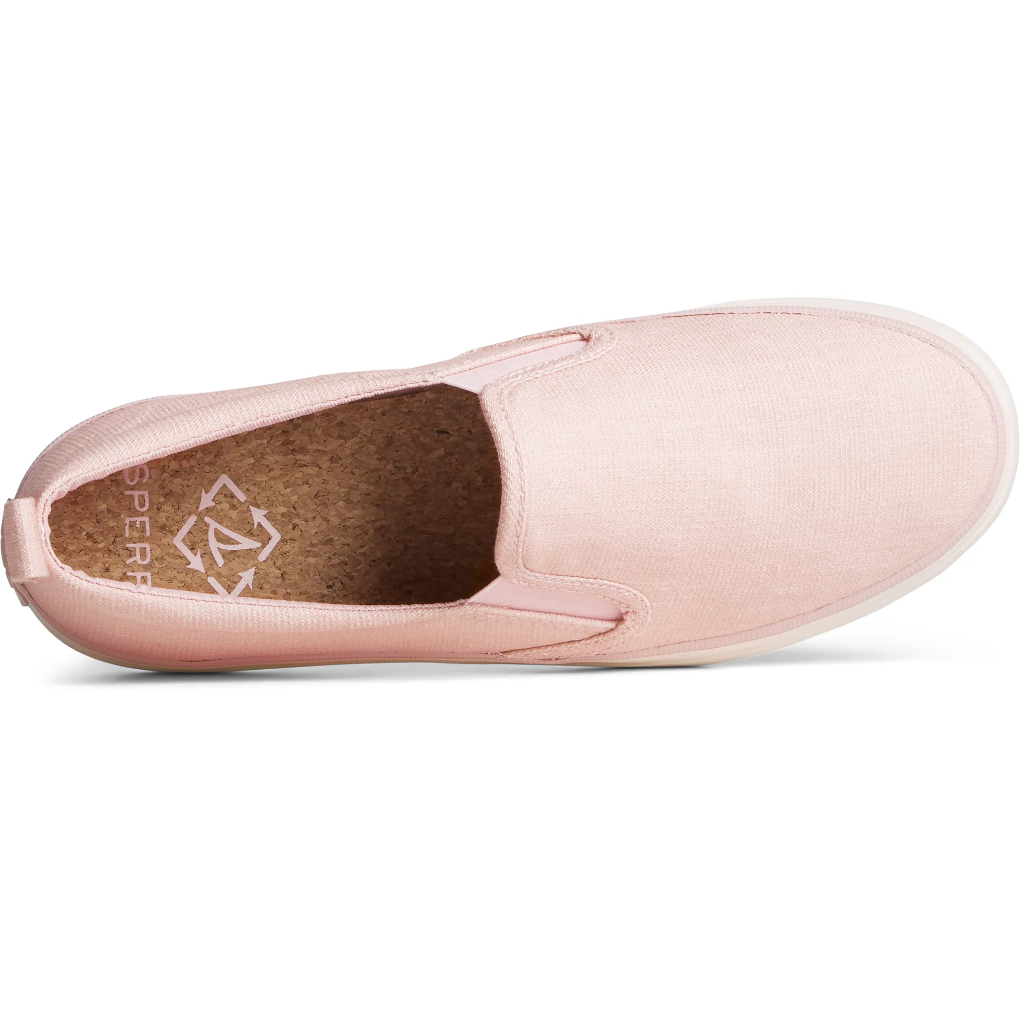 Women's Crest Twin Gore Shimmer Slip On Sneaker - Pink (STS88457)