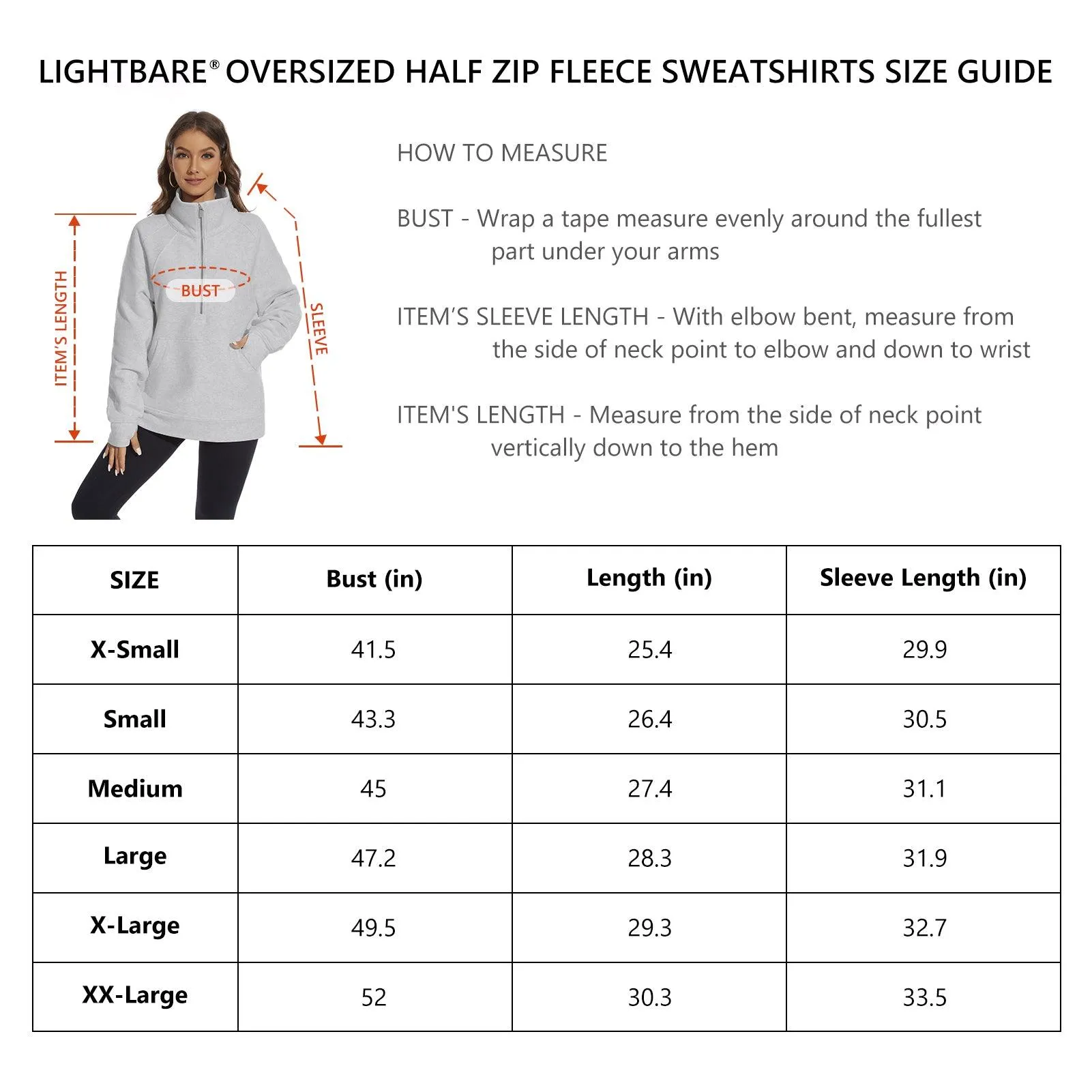 Women’s Oversized Half Zip Fleece Sweatshirts LB21W