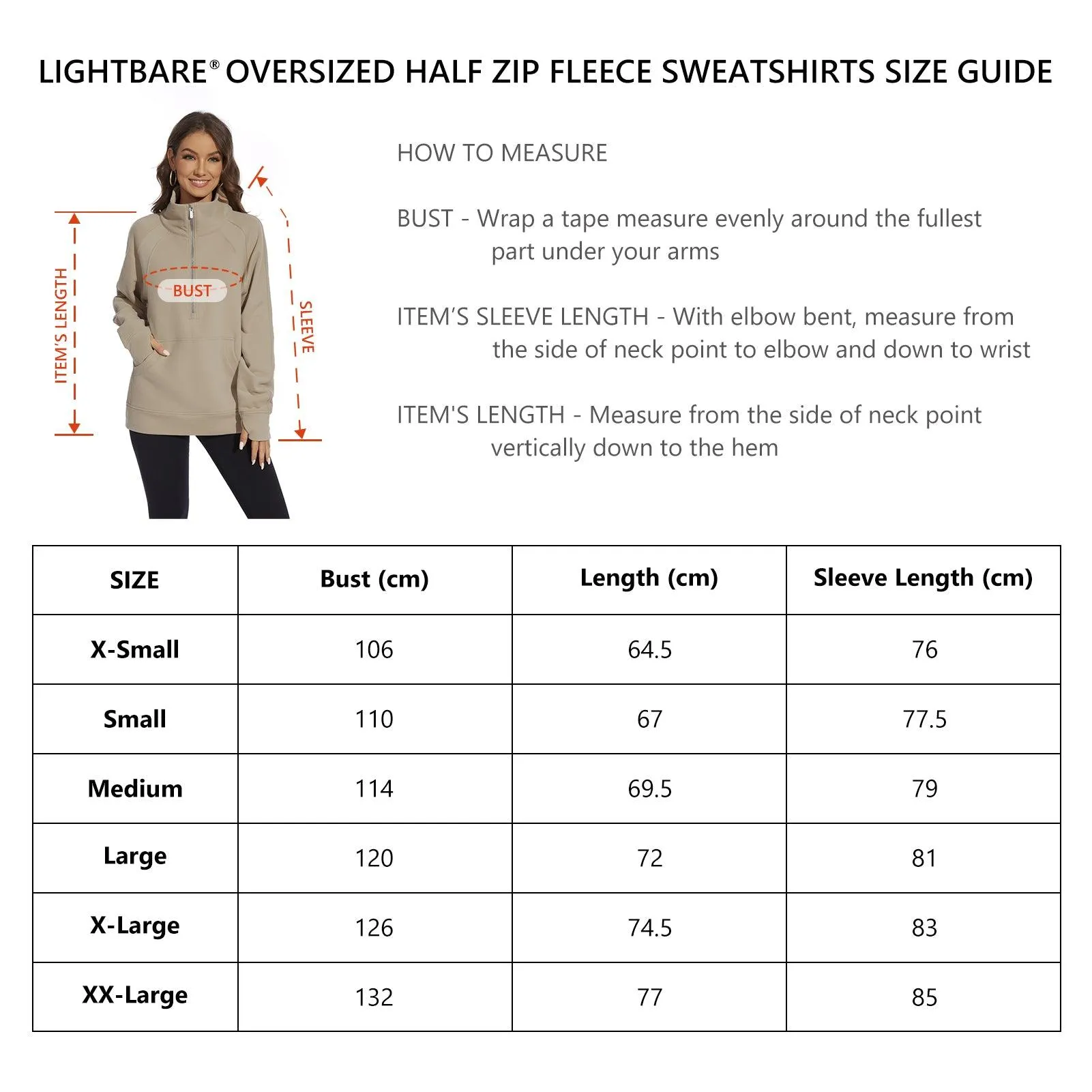 Women’s Oversized Half Zip Fleece Sweatshirts LB21W