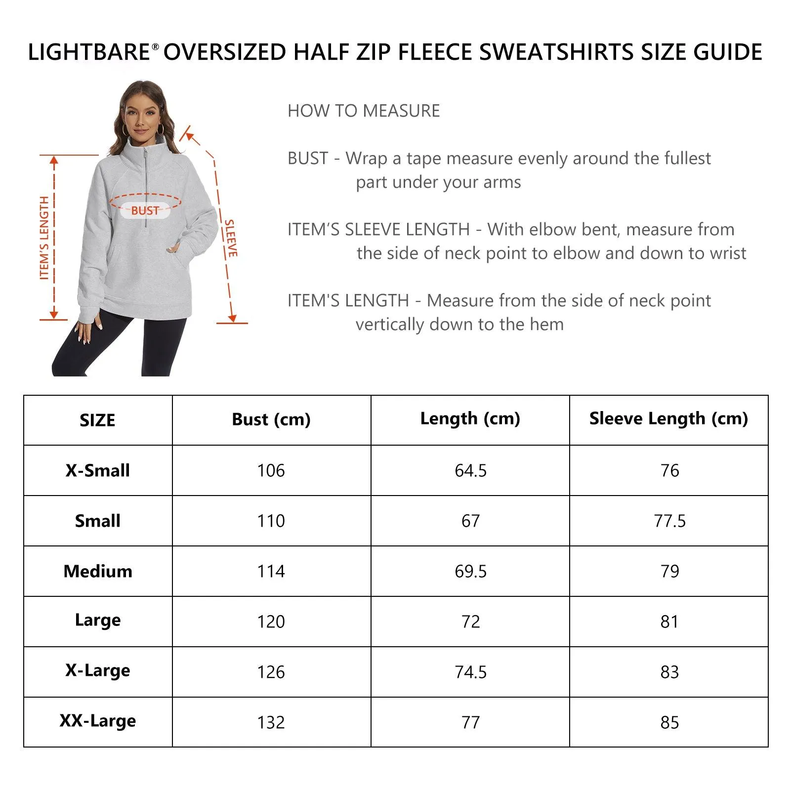 Women’s Oversized Half Zip Fleece Sweatshirts LB21W