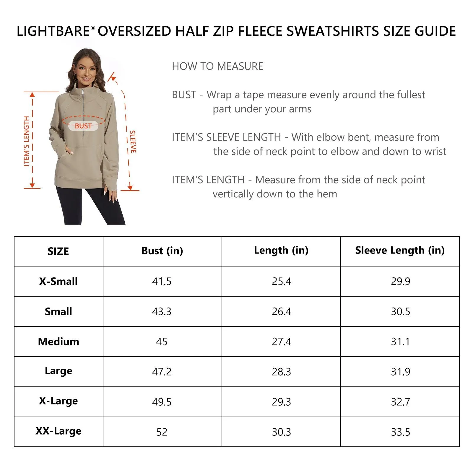 Women’s Oversized Half Zip Fleece Sweatshirts LB21W